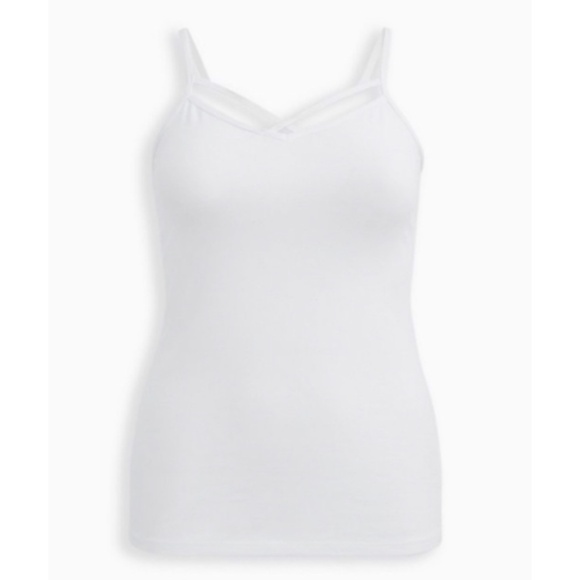 🆕 White Crisscross Foxy Cami Top 3X 22 24 Torrid NWT New! - Picture 10 of 11